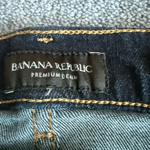 Banana Republic Premium Denim Dark Wash High Rise Flare Jeans waist 29 - Picture 5 of 9